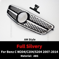 กระจังหน้าอุปกรณ์ปรับจูนกรอบกระจังหน้ารถสำหรับ Mercedes Benz C W204 C204 S204 GT AMG C180 C250เพชร C