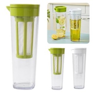 屯京 - 白色 密封茶濾冷水壺 多功能冷藏水樽 隔茶葉水壺 濾茶壺 茶濾冷水壺 凍水壺 冷水壺 冰箱果汁水壺 帶過濾網壺