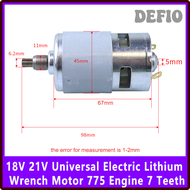 DEFIO มอเตอร์775ลิเธียมไฟฟ้าอเนกประสงค์18V 21V7ฟันสำหรับ Qimo Hulk 100% ลวดทองแดง2103มอเตอร์ไร้แปรงถ
