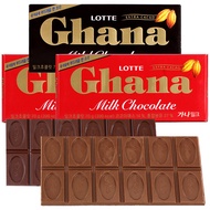 LOTTE LOTTE Ghana Milk Dark Chocolate 90g Free Girlfriend Wedding Candy Snacks Candy560428