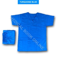 Medical Scrub Suit Turquoise Blue Unisex