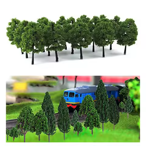 50Pcs 1:100 Model Trees DIY Landscape Crafts Fake Trees Train Railroad Garden Decoration Scenery Lay