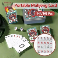 【SG】168Pcs Singapore Mahjong Cards with Animal Cards Portable Mahjong Gift Desktop Games For Party T