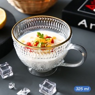 GS8z Sun Flower Retro Pattern Gold Lis 325ml A1 Transparent Or-I Taiyanghua Drinking Cup