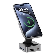 1 0 in H U B Docking Station 5 W Aluminum Gold Magnetic Wireless Fast Charging S Hub