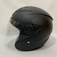 BXP Vixion Black Matte Helmet - Plain SNI Adult Helmet