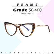 High Quality Myopia Eyeglasses For Women Anti Radiation Glasses For Women Cat Eye Frame Shades For W