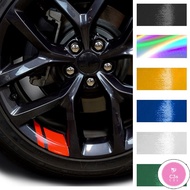 C3 Car Sticker Reflective Car Wheel Rim Vinyl Warning Stickers Hash Mark Stripe Racing Wheel Hub Decals for Size 16"
