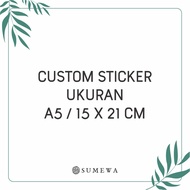 Custom A5 Size Sticker 15x21cm/