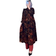 Ashila oneset long tunic suit for women, long tunic for women, long sleeve trouser suit for women