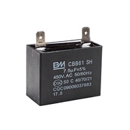BM 7.5uF 450V AC 2-Terminal 2Pin CBB61 for Fan Motor Mini Split Capacitor