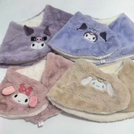 日本 SANRIO HANGYODON 水怪 / KUROMO / MELODY 棉質絨毛布 保暖 披肩