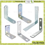 T Rex DIY General Use C Channel 4 Holes Angle L Bracket / Corner Joint Brace / Besi L Bentuk
