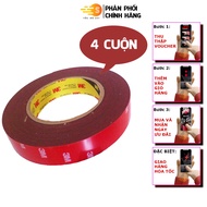 Băng keo 2 mặt cường lực siêu dính màu xám 3M VHB GPL-110 dài 3m - nhiều kích thước dán logo đồ chơ