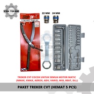 CVT GRIP ON MAX Tracker PACKAGE + 39X41 MM Wrench + 27 Pcs Socket Wrench Set 3 Pcs Economy Package/ 
