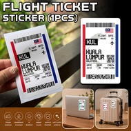 Flight Ticket Travel Sticker Country Boarding Pass Vinyl Decal Waterproof for Luggage Laptop Bottle