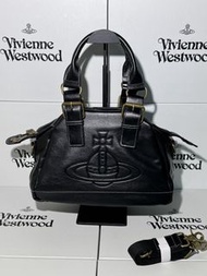 💜Vivienne Westwood 西太后  黑色機車保齡球 斜挎包 單肩包
