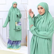 Mukena Alusa Bali HDM Sleeves Alusa Wave Mukenah Abh Hadramaut Teromah Yasbanah Sleeve Cut Top Botto