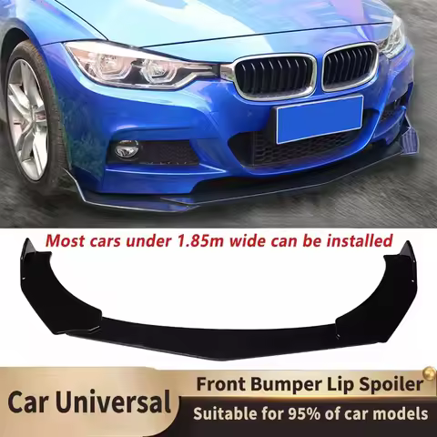 Car Universal Front Bumper diffuser Spoiler Body Kit Splitter for Tesla Model 3 Bmw F10 F20 E46 E60 