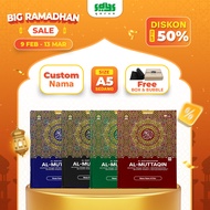 Alqosbah - A5 Al Quran Al Muttaqin Custom Name - Al Quran Hardcover 2 Colors