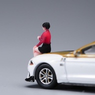 [szluzhen3gv] 1/64 Scale Resin Office Lady Miniature Figure for Diorama Model Train Layout Sand Tabl