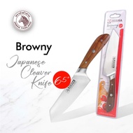 Dao Inox Zebra Browny Japanese Cleaver cán gỗ 6.5" - 990611