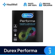 Kondom Durex Performa Isi 3 Kondom Dengan Pelumas Tahan Lama