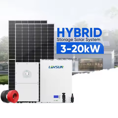 Off on Grid 10kw Hybrid Solar Energy System with Deye Hybrid Inverter 3kw 5kw 8kw 15kw 20kw Resident
