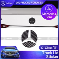 YaShen Mercedes Benz W206 W205 Rear Car logo Carbon Fiber Sticker logo logo Decoration C300 C200 C18
