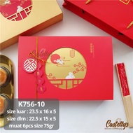MERAH K756-10 Red Rabbit Pia Snowskin Mooncake Box Box