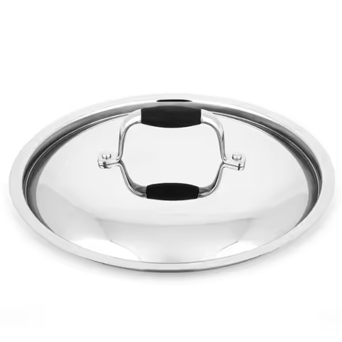 Stainless Steel Sturdy and Durable Stain-Resistant Kitchen Cookware Sauté Pan Stock Pot Lid