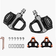 Gineyea Road Bike Clipless SPD Pedals UltraLight Clip Seal Bearing Pedals จักรยานพร้อม Cleats Set ใช
