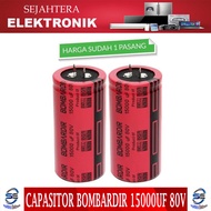 CAPASITOR ELCO BOMBARDIR 15000UF 80V 1 PASANG / CAPASITOR 15000UF 80V BOMBARDIR BELL- ELKO ELCO 15000 MIKRO 80 VOLT 15000 UF 80 V BGR BOMBARDIR ASLI - SEJAHTERA ELEKTRONIK