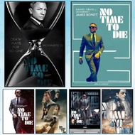 Classic Movies 007 No Time To Die Painting Calligraphy Canvas Poster: Crease Free Waterproof Durable