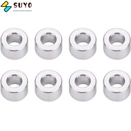 SUYO 8Pcs Shock Absorber Spacer, Silver Tone d2.6xD5x2 Damper Spacer Washer, Remote Control Part Accessory Aluminium Alloy Grommet Spacer Pads for RC Model Car