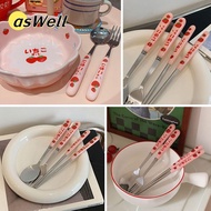 ASWELL Cutlery Set With  Stainless Steel Travel Dinnerware
