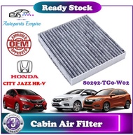 【 Honda 】Carbon Cabin Air Filter ( CITY JAZZ FIT HR-V / OEM Fitting 80292-TG0-W02 )