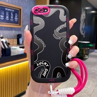 Case For OPPO A5 A3s A12E Realme C1 Small Group Phone Irregular Line Silicone Full Strap Shockproof