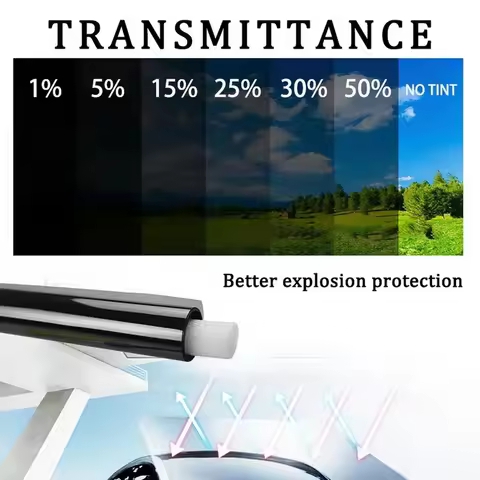 1 Roll 50x300cm 1/5/15/25/35/50 Percent VLT Window Tint Film Car Glass Sticker Sun Shade Film Summer