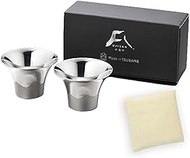J-kitchens-SimpleBag No.929624 Sake Cup Set, Mt. Fuji 2P, Stainless Steel, 2.5 fl oz (75 ml), Made i