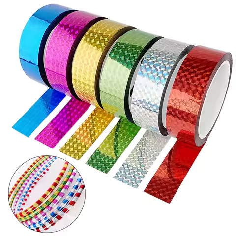 30M DIY Rhythmic Gymnastics Ring Decoration Holographic Glitter Tape Artistic Hoops Stick Stickers F
