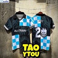 ALLSTARMY Jersey Collar Viral Lelaki Kanak Kanak Dragon Printing Sublimation Polo Shirt Casual Retro Collar Baju Streetwear Custom Name Oversized Casual Lengan Pendek