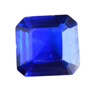 4.50 Ct Natural DBlock Blue Tanzanite Asscher Certified Loose Gemstone