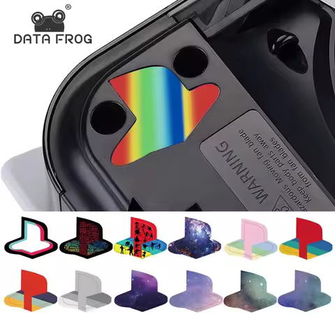DATA FROG 12PCS Logo Skin Sticker For PS5 Custom Vinyl Decal Underlay Retro Classic Style For PlaySt