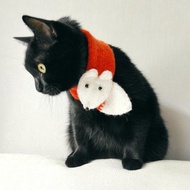 狐狸圍巾 寵物項圈 狐狸圍巾 寵物項圈 貓項圈 寵物圍巾 狗