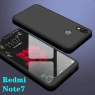 【พร้อมส่งทันที】Case Xiaomi Redmi Note7 เคสเสี่ยวมี่ เรดมีโน็ต7 redmi Note7เคสประกบหน้าหลัง แถมฟิล์มกระจก1ชิ้น เคสแข็ง เคสประกบ 360 องศา สวยและบางมาก สินค้าใหม่ สีดำสีแดง