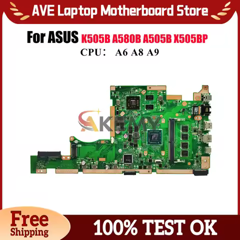 X505BP Laptop Motherboard For ASUS VivoBook A505B K505B V505B A580B X505BP X505B Mainboard With A6 A