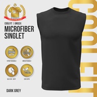 888co CoolFit Microfiber Singlet Sleeveless Baju Jersey Tshirt Jersi Dark Grey