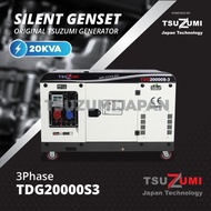 READY Genset Silent Diesel 20 KVA 15000 watt Silent 3 Phase TDG 20000 SDV
