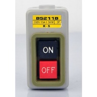 Magnetic Switch BS211B ON/OFF 380V 10A 1.5KW 3P – Motor Stop Start Push Button, Motor Control Switch